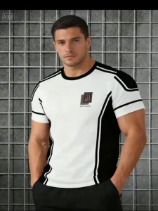 Summer Gym Dri Fit T-Shirts for Men Colourful Running Tshirts for Men Casual Comforts Outdoor Sportswear Short Sleeve Tops