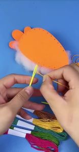 Keychain Sewing DIY Handmade Sewing Fun Cartoon Design Craft Kit Kindergarten Craft Activities