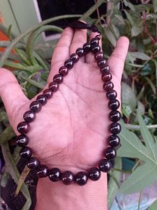 tasbih batu yaman wulung jaminan original asli batu 33 butir 10 mm tembus merah limited editions