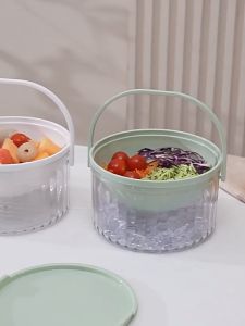 ชามสลัดพร้อมหูหิ้ว ภาชนะใส่อาหารสำหรับปิกนิก ชามอเนกประสงค์