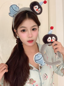 Cute Penguin Fish Hairband Plush Makeup Washing Face Home Decor Hair Accessories Hairpins Dark Feelings Brand