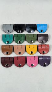 Leather Cable Organizer Oval/ Perekat Kabel Klip Headset/ Charger Kulit