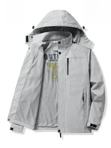 ROMON | Lormen Mens Hooded Jacket Casual Windproof Autumn Spring Large Size Coat Middle-aged Dad Windbreaker Fashion Urban Style