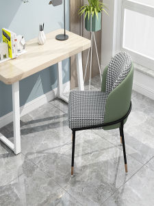Nordic Style Accessible Luxury Backrest for Dining Chair Home Chair Modern Minimalist Cosmetic Chair Comfortable Sedentary Art Casual Internet Celebrity