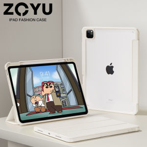 zoyu iPad case Acrylic transparent hard case with right pen slot for ipad 2024 Pro 11 air 6th gen 11 inch Air 13 inch pro 13 inch Pro 12.9 (2020/2021/2022) ipad Air 4 air 5 ipad 7th 8th 9th gen 10th gen mini 6 case Smart Case