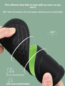 ZUYINBULUO | Anti-Odor & Antibacterial Summer Shoe Insoles Black