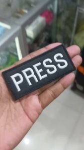 Tec40 Velcro Patch Armband อาร์มตีนตุ๊กแก PRESS นักข่าว Size 90x40mm Tec40store ไรท์สาระกับครูแว่น