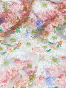 ผ้าไหมโอ่งอีนก้นลายดอกไม้สไตล์ยุโรปสำหรับผ้าชุดเดรสแฟชั่นโชว์รูมและเสื้อผ้า ผ้าทอแบบมีรูปแบบด้านใน ผ้าทอลายดอกไม้ ลายดอกไม้