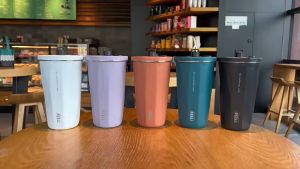 🔥100% Original🔥 Diamond Tyeso Thermos Cup Tumbler Cup with Straw Vacuum Water Bottle Cool Ice Cup 304 Stainless Steel Coffee Mug