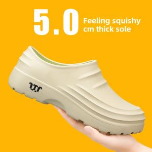 Khaki Dirtproof Slippers Thick Bottom Sandals Hospital Doctors Nurses Comfortable Footwear Operating Room Special Clog Shoes