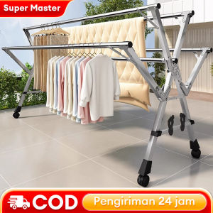120-240CM Foldable Drying Rack Sampayan Ng Damit Sampayan Stainless Clothes Hanger Clothes Hanging Rack Indoor Outdoor