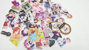 Bandai | 50pcs Jujutsu Kaisen Stickers Anime DIY Stickers Suitable for Laptops Phone Cases Cups Luggage Notebooks