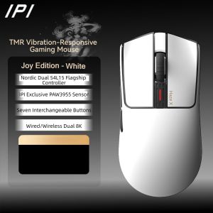 IPI HAZEX Wireless Gaming Mouse 8K Electromagnetic Micro-switch PAW3955 52000DPI Tri-mode Lightweight Low Latency E-sports Mice