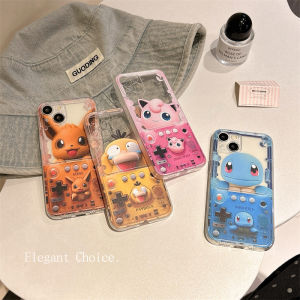 Pokemon Pikachu Duckling Turtle Full Cover Silicone Phone Case for iPhone 16 pro Max Apple 15 Soft Shell 14 plus Transparent