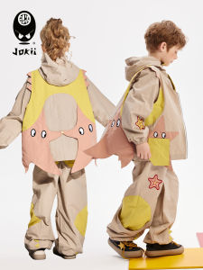 Childrens Set for Spring and Autumn Outerwear Vest Pants
