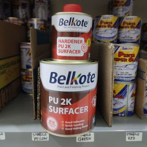BELKOTE EPOXY GREY PU 2K SURFACER  ISI 1KG + HARDENER CAT DUCO UNTUK  MOTOR MOBIL BESI DLL