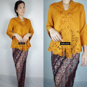 Atasan Kebaya Encim Modern Denaya Warna Kuning Mustard Kebaya Kartini Dan Wisuda Moderen