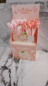 Shack Gel Pen Cat In Bloom /Karakter Lucu Karet 3D Bisa Goyang