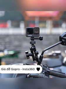 Giá đỡ Gopro - Giá đỡ Camera Hành Trình Tháo Nhanh - Xoay 360 độ Gắn Ghi Đông Hoặc Gương Xe Máy - 970