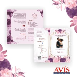 (Isi 100 pcs) Blangko Kertas Undangan Pernikahan AVIS 103 Harga Termurah Gratis File Setting