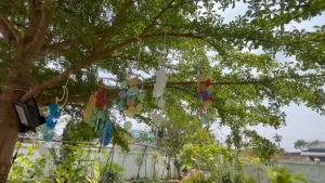 โมบายรูปเปลือกหอย โมบายลม  สีสดใส สําหรับตกแต่งบ้าน แขวนตกแต่งห้องนอนและระเบียง