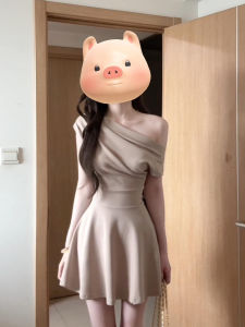 Váy Ngắn Ôm Vừa Vặn Kiểu Pháp Tay Ngắn Cao Cấp Cho Nữ Mùa Hè 2025 Váy Ngắn Chữ a Cạp Cao Không Tay Thường Ngày