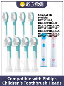 Philips Childrens Electric Toothbrush Head Replacement Deep Cleaning Soft Bristles Suitable for Hx6340 Hx6322 Hx6312 Hx6350 1383