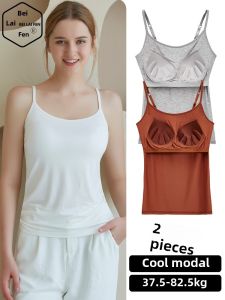 Thin Modal Plus Size Vest with Chest Pad Push up Push-up Anti-Slip Sling without Steel Ring Intimates Women