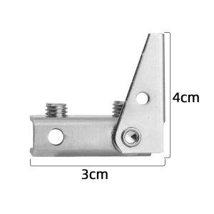Wine Cabinet Glass Door Hinge: 2PCS Stainless Steel Punching-Free Clamps & Furniture Hardware