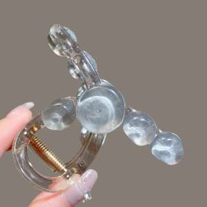 Simple Stylish Womens Hair Clips Korean Style Shark Tail Hair Accessories Fresh New 2024 Elegant Back of Head Hair Grips