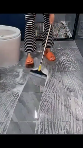3in1 Floor Brush Magic Scrub Broom Cleaning Brush Kitchen Bathroom Brush Rotating Magic Broom Brush Adjustable Toilet Floor and Tile Gap Scrub