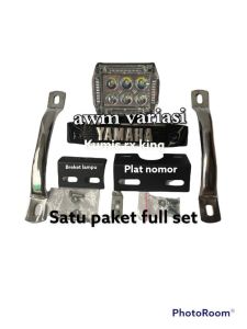 Paket Lampu LED Rx King Set Kumis Plus Plat Nomor Plus Behel Samping Rx King