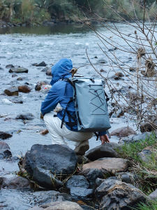 Waterproof Hiking Backpack Outdoor Exploration Durable Double Shoulder Bag for Trekking Swimming Rafting Travel Adventure Mountain Climbing