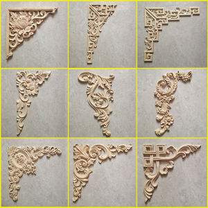Dongyang Wood Carving Solid Wood European Style Ceiling Decoration Bougainvillea Spectabilis Diagonal Home Carving Decoration Background Wall Decals