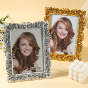 1 PC Gold และ Silver กรอบรูปเพชรขนาดใหญ่ยุโรปประณีตสไตล์ใช้สําหรับห้องนอนหน้าแรกตกแต่งคริสต์มาส