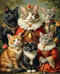 Kayou | Adults Paint By Number Luxury Royal Feline Portrait Drawing on Canvas HandPainted Art DIY Pictures By Numbers Kit Home Decor