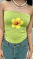 ROSY floral double lining tube summer top for women.. 