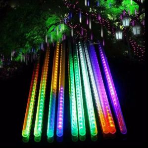 LAMPU METEOR RGB WARNA WARNI LAMPU HIAS GANTUNG METEOR 8 BATANG 50CM BAGUS KUALITAS TERJAMIN