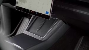 Miếng Dán Bảo Vệ Chống Xước Bằng Silicon Cao Su Cho Bảng Điều Khiển Trung Tâm Tesla Model Y Juniper 2025-2026 Kèm Đế Sạc Không Dây Phụ Kiện Nội Thất Ô Tô