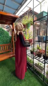 DINARA OVERALL CRINKLE PREMIUM AFZAL - Model Wolvis Bahan Wolvis Gamis Polos - Warna Menarik (Grosir/Ecer)