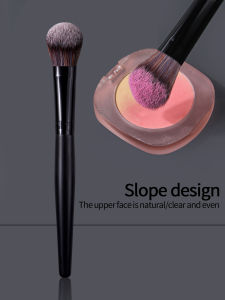 Professional Angled Cream Blush Brush Cheeks Contour Blush Stippling Brush Cream Liquid Blushes Makeup Tool
