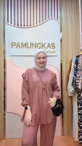 Pamungkas Set Amara Rayon Twill Adem Tebal Set Wanita Polos Busui