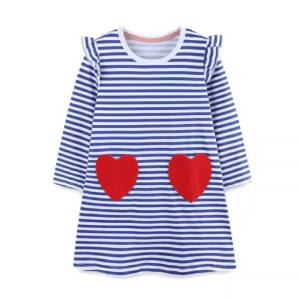 Jumping Meters 2-7T Long Sleeve Rainbow Sweater Girls Dresses Autumn Winter Cotton Party Childrens Dresses Baby Clothing