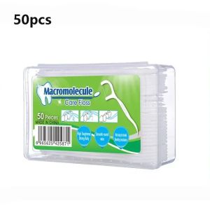 50/100/200pcs High Tensile Strength Dental Floss Pick Bow Shaped Super Thin Dental Floss Clean Teeth Interdental Oral Hygiene