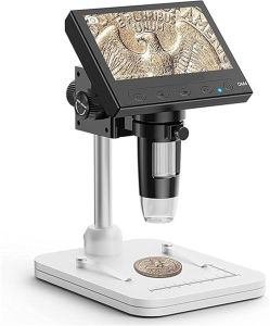 TOMLOV | TOMLOV DM4 Video Digital Microscope 4.3" LCD For Electronic Welding 1000X Zoom for Phone Watch Repairing Endoscope Record