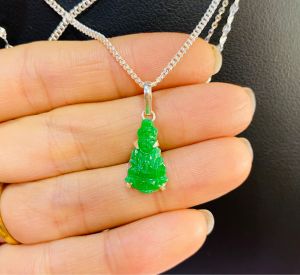 Vòng cổ bạc s925 mic mặt Phật Bà Phật Di Lặc bình an vui vẻ may mắn cho bé yêu