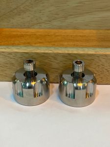 ตุ้มปลายแฮนด์ สแตนเลส X-Max ทุกปี ลายหยดน้ำ/ก้นหอย/เฟือง สีเงิน สำหรับรถ Yamaha ปลายแฮนด์แต่ง