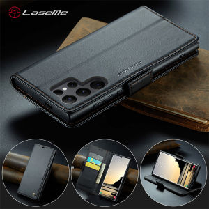 กระเป๋าสตางค์หนังย้อนยุค เคสฝาพับขาตั้งหนังหรูหรา สำหรับ Samsung Galaxy Note 20 Ultra 10 Plus S25 S24 S23 S22 S21 S20 FE Plus S10 4G  กระเป๋าโทรศัพท์แม่เหล็ก เคส Magsafe