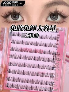 Lodo Large Capacity Self-Adhesive Fake Eyelashes Natural Simulation Beginner Friendly No Glue Three-Step Eyelash Kit