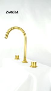 PALOMA FCP 7836 Keran Mixer Wastafel Cuci Tangan Panas Dingin SATIN GOLD